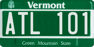 VT license plate ATL101