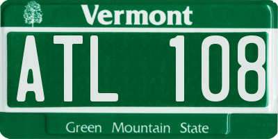 VT license plate ATL108