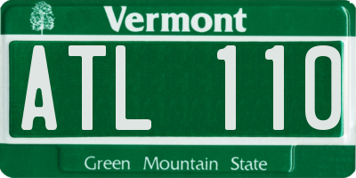 VT license plate ATL110