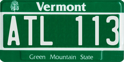 VT license plate ATL113