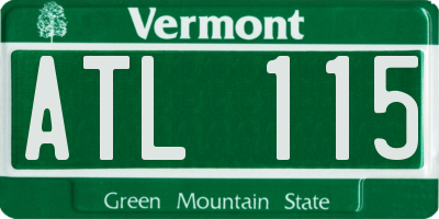 VT license plate ATL115