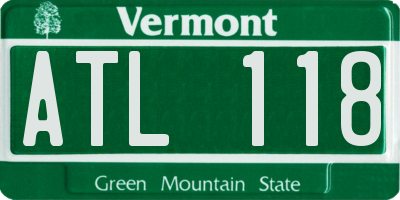 VT license plate ATL118