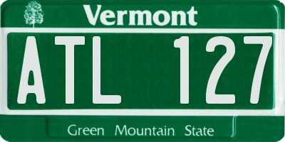 VT license plate ATL127