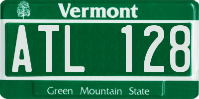 VT license plate ATL128
