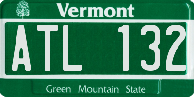 VT license plate ATL132