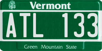 VT license plate ATL133