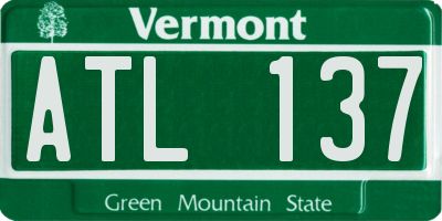 VT license plate ATL137