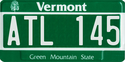 VT license plate ATL145