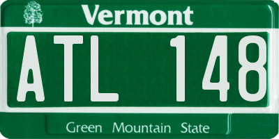 VT license plate ATL148