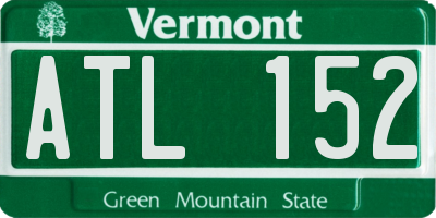 VT license plate ATL152