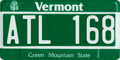 VT license plate ATL168