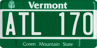 VT license plate ATL170