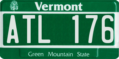 VT license plate ATL176