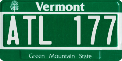 VT license plate ATL177