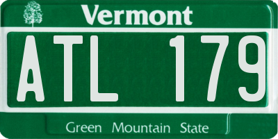 VT license plate ATL179