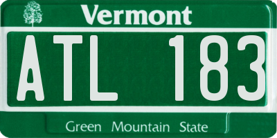 VT license plate ATL183
