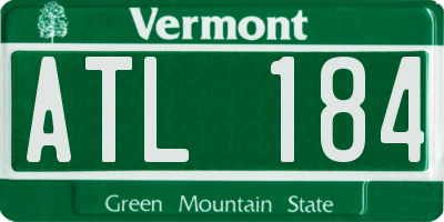 VT license plate ATL184