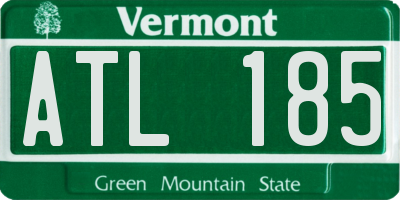 VT license plate ATL185