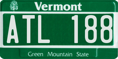 VT license plate ATL188