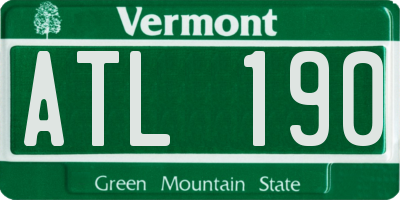 VT license plate ATL190