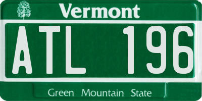 VT license plate ATL196