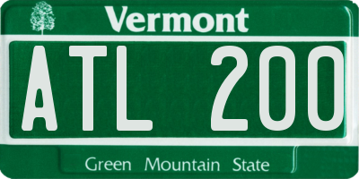 VT license plate ATL200