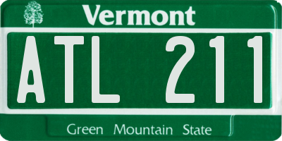 VT license plate ATL211