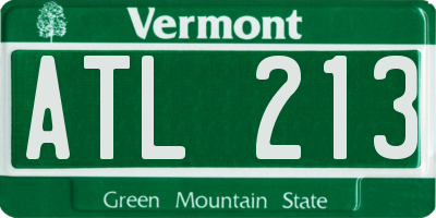 VT license plate ATL213