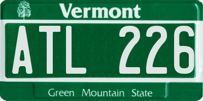 VT license plate ATL226