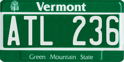 VT license plate ATL236