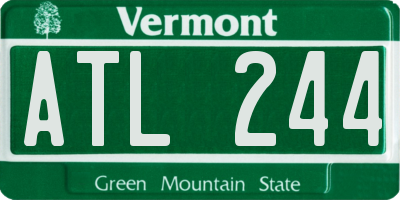 VT license plate ATL244