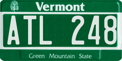 VT license plate ATL248