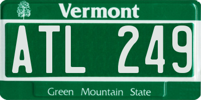 VT license plate ATL249