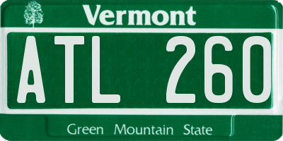 VT license plate ATL260