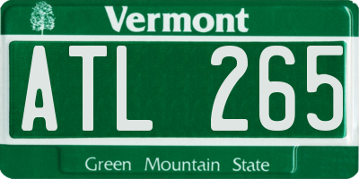 VT license plate ATL265