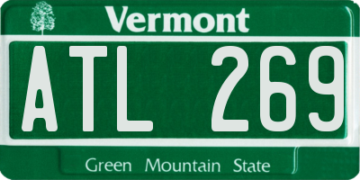 VT license plate ATL269