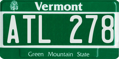 VT license plate ATL278