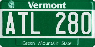 VT license plate ATL280