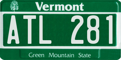 VT license plate ATL281