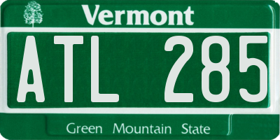 VT license plate ATL285