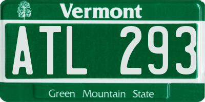 VT license plate ATL293