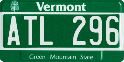 VT license plate ATL296