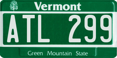 VT license plate ATL299