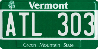 VT license plate ATL303