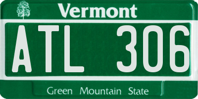 VT license plate ATL306