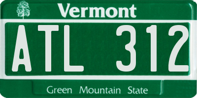 VT license plate ATL312