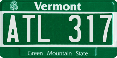 VT license plate ATL317