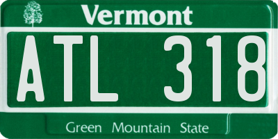 VT license plate ATL318