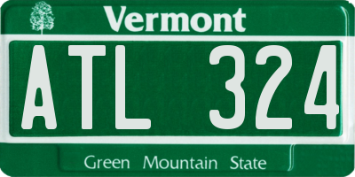 VT license plate ATL324
