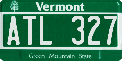 VT license plate ATL327